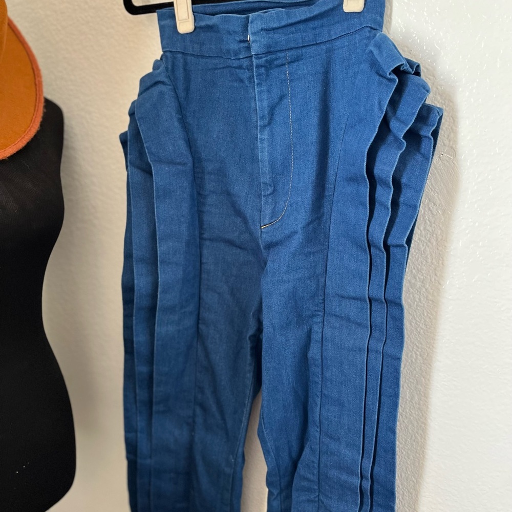 GREYSCALE stretch super high waisted ruffle jean! Sz S - Picture 5 of 8
